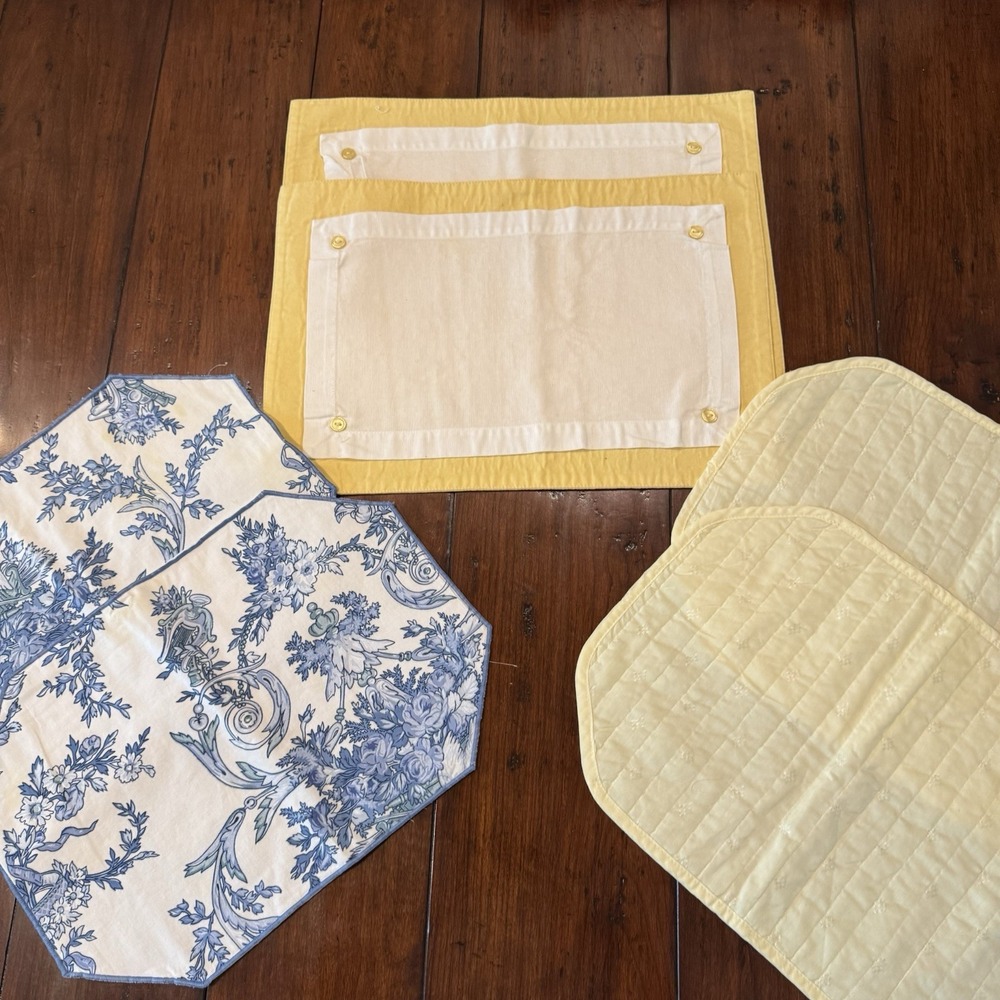 Lot of 6 Vintage Handmade Placemats Tablecloth Cloths‎ Charleston SC 13x17–13x19